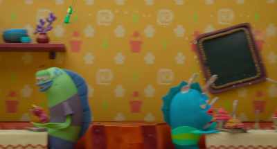 [laughs] Double dare! Triple dare! - Plankton: The Movie