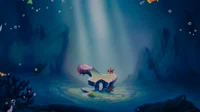Laughs Hey let's see nowOh who could the lucky merman beClears throat Come in Sebastian - The Little Mermaid