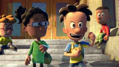 [laughs]
[imitates whip cracking] - Big Nate