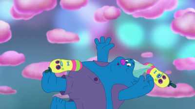 -[laughs]
-[Mr. Dinkles] Meep. Meep. Meep. - Trolls: The Beat Goes On!