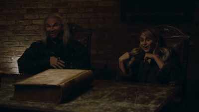 -(laughs)
-Oh. (laughing) - What We Do in the Shadows