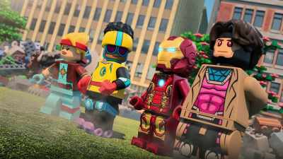 [laughs] Pick a card, any card. - LEGO Marvel Avengers: Mission Demolition
