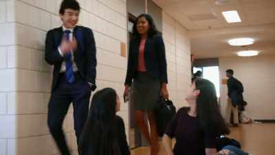 - [laughs]: The judge...
The judge was criticizing - Girl Talk