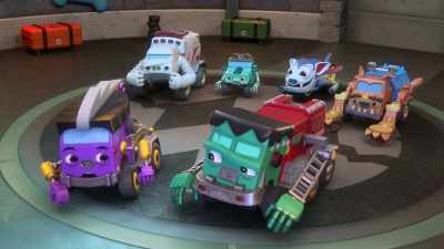 [laughs] There's only one vehicle
that could be behind this. - Mighty Monsterwheelies