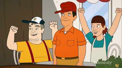 [laughter, cheering] - Corner Gas Animated
