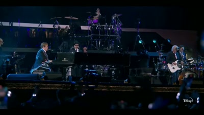 ♪ Lay me down in sheets of linen ♪ - Elton John Live: Farewell from Dodger Stadium