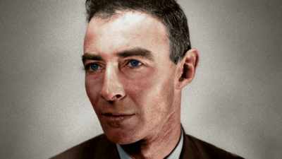 LEADING IT IS THE BRILLIANT
PHYSICIST ROBERT OPPENHEIMER. - America in Color