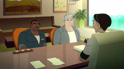 Learning about Deb's real job
has been scary, - Q-Force