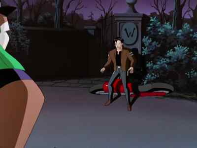 Leave him alone.
And get off my property. - Batman Beyond