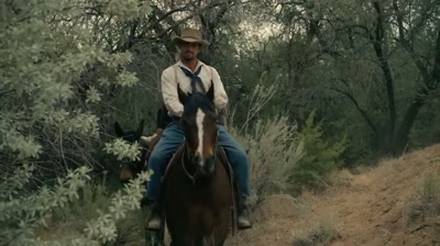 - Leave him be, Nora.
- I'm just trying to make conversation. - Two Sinners and a Mule