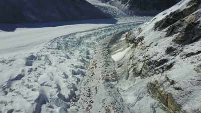 Leaving from advanced base camp
with all the equipment, - Kilian Jornet, Path to Everest