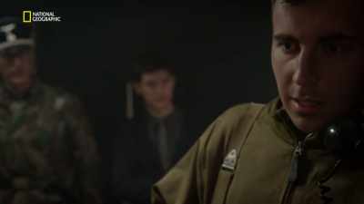Lee passes word to his men
in the gatehouse - Hitler's Last Stand