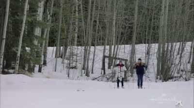 Left, right.
It's like being in the Army. - Winter in Vail