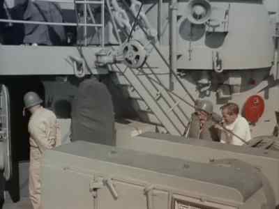 Let it down! Turn around
and then back in, Chaplain. - Away All Boats
