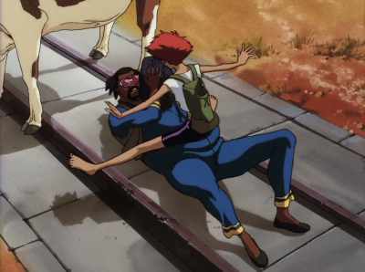 - Let me go, and they're all yours.
- I dunno... - Cowboy Bebop