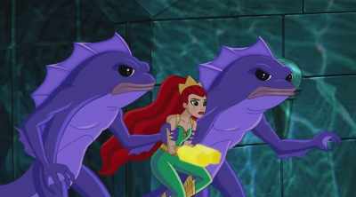 - Let me go.
- Yeah, let her go! - DC Super Hero Girls: Legends of Atlantis