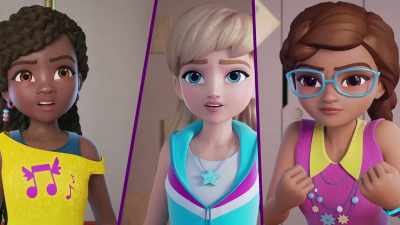 Let me guess--
he kind of reminded you of... - LEGO Friends: Girls on a Mission