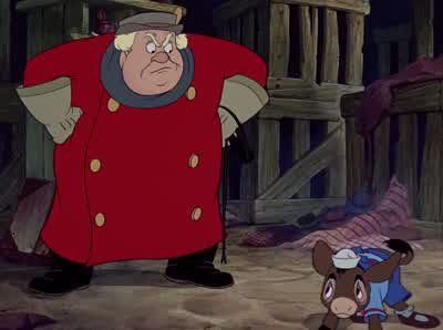 And what might your name be AlexanderHmm so you can talkYe Yes sir I wanna go home to my mamaTake him back He can still talkPlease please I don't wanna be a donkeyLet me outta here QuietYou boys have had your fun Now pay for it - Pinocchio