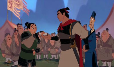 Let me see your conscription noticeFa Zhou The Fa Zhou I didn't know Fa Zhou had a sonUm he doesn't talk about me muchSNORTINGI can see why That boy's an absolute lunatic - Mulan