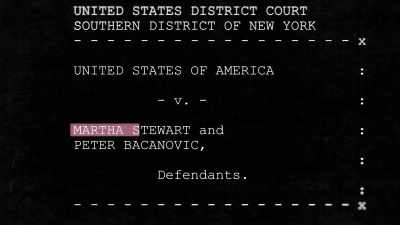 Let me talk for a minute about
what is not in the indictment. - Martha