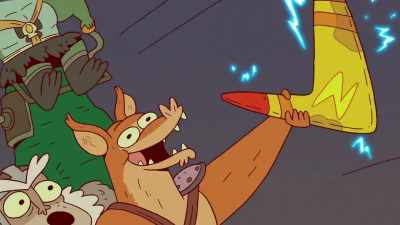 -Let me try!
-Hit them with something - ThunderCats Roar