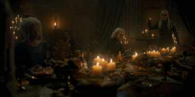 Let us drain our cups to these three... - House of the Dragon