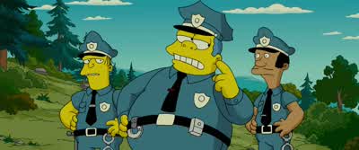 Let us now make sure this barrier is completely idiot proofCletus YessumTry to dump something in the lakeOkayI can't I simply can't - The Simpsons Movie