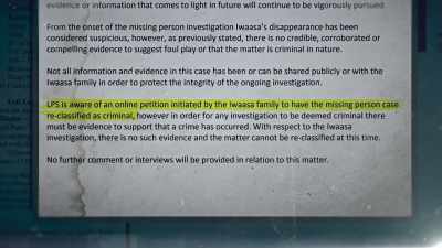 Lethbridge police said - Never Seen Again