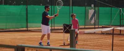 Let's bounce the ball
and we throw it straight, okay? - Da grandi