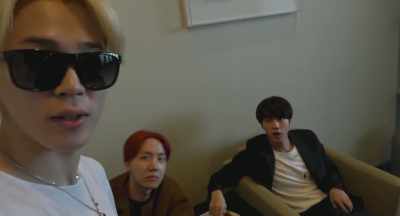 -Let's do a cheer.
-One, two, three! Go BTS! - Burn the Stage: The Movie