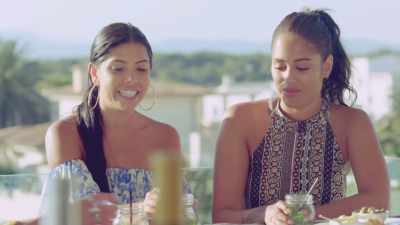 Let's do a quick cheers
to girls night out! - Love Island