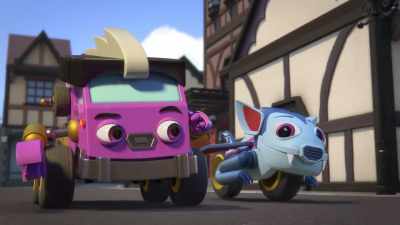 Let's kick it into high gear
to the Garage! - Mighty Monsterwheelies