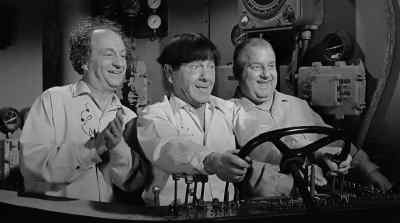 Let's make a snappy entrance. - The Three Stooges in Orbit