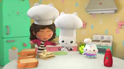 Let's make CatRat's
favorite sandwich together! - Gabby's Dollhouse