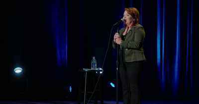 Let's not eat her left arm off, too, okay? - Kathleen Madigan: Hunting Bigfoot