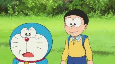 Let's not talk out here.
Why don't we go inside? - Doraemon the Movie: Nobita's Sky Utopia