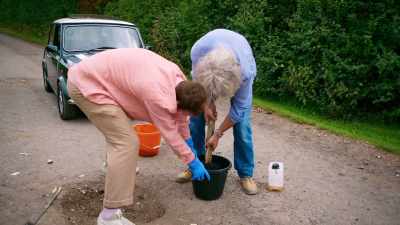 Let's pour it in.
So we pour it in?
Yeah.It's going to be great. - James May and the Dull Men