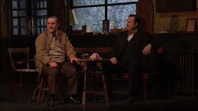 Let's reopen the case, we've evidence from a tart! - National Theatre Live: Hangmen