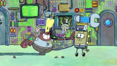 Let's see here. - SpongeBob SquarePants Presents The Tidal Zone