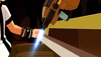 LET'S SEE WHAT WE CAN DO
ABOUT THAT SAFETY BAR. - Ben 10