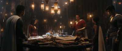 Letter, writing a letter.
No, no, no! - Shazam! Fury of the Gods