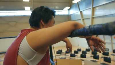 Letting out all the
stress inside me. - The Wrestlers