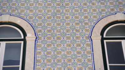 [Levy] These painted tiles
originate from the Moors. - The Reluctant Traveler with Eugene Levy