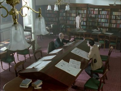 -[Library Patron]
Are you finished with yours? - Agatha Christie's Poirot