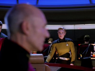 Lieutenant, what are their sensor
readings? Is that an enemy vessel? - Star Trek: The Next Generation