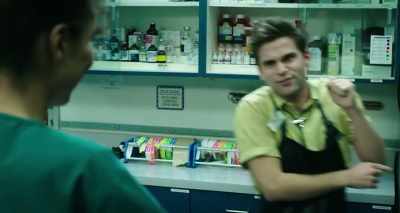 -Light as a feather. Oh, jeez.
-[dog barks] - #RealityHigh