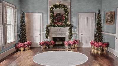 Lighten the walls, a new rug,
remove the blinds. - A Christmas Open House