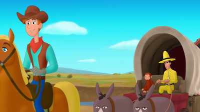 (lighthearted western music) - Curious George: Go West, Go Wild