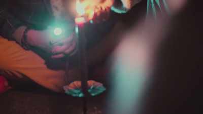 Lighting the candle
to call on Mr. Clarence. - Living for the Dead