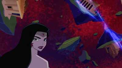 - (LIGHTNING CRACKLING)
- The Fallen Realm, gentlemen. - Justice League Action
